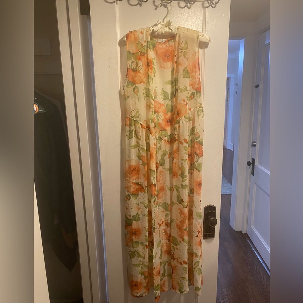 Tobi floral sheer cardigan